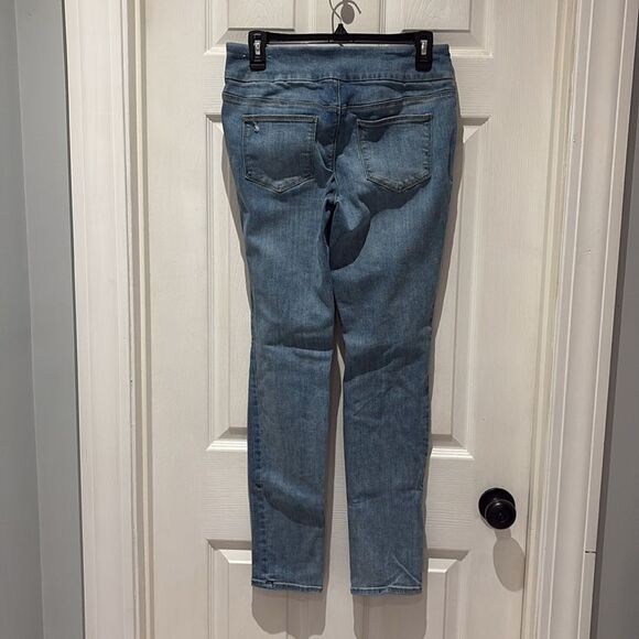 Chico’s distressed jeggings skinny pull on jeans SZ 2R - Picture 4 of 9